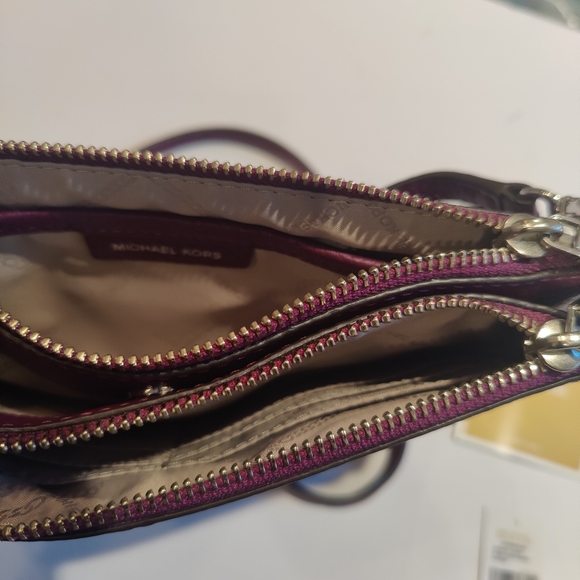 Michael Kors Pebble Leather Double Pouch Crossbody - Picture 8 of 11